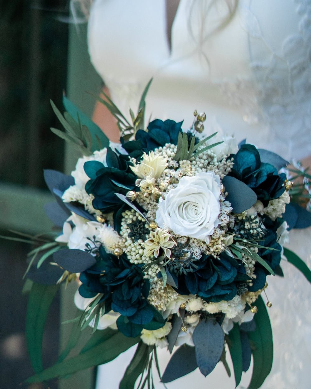 Détail du bouquet de la mariée